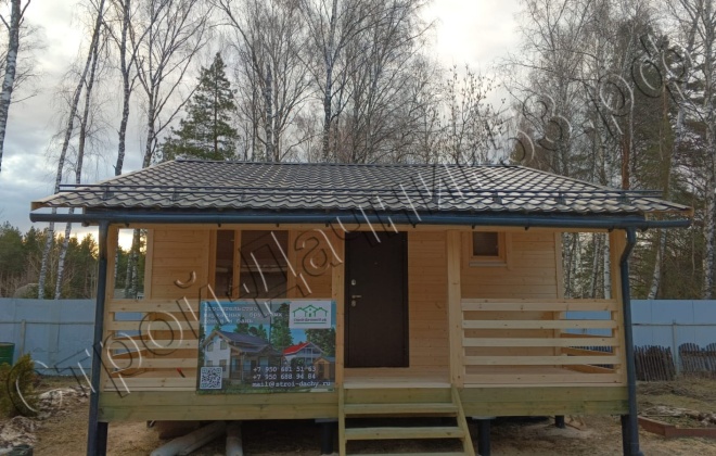 1 Каркасно-щитовой дом  Д-141, 6х8м, 48 М², Владимирская область, Киржачский район, снт Салют (3)